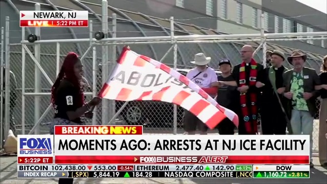 Fox Business: Two Protesters Arrested at Newark ICE Facility