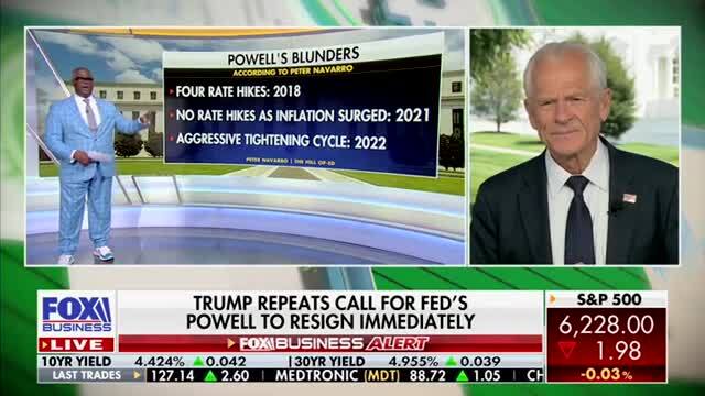 Peter Navarro: Jerome Powell ‘Immediately’ Turned Coat After Becoming Fed Chair