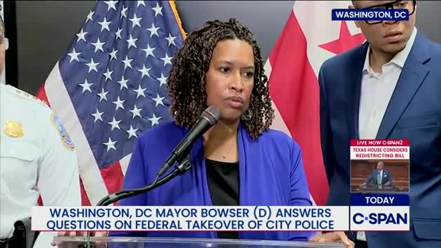 D.C. Mayor Bowser Corrects Reporter Asking About Trump’s Takeover: ‘Let Me Stop You There, There Has Been No Takeover’