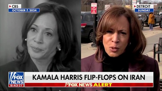 Fox News Plays Side-by-Side Videos of Kamala Harris Flip-Flopping on Iran